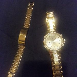 ELGIN GOLD WATCH AND BRACELET
